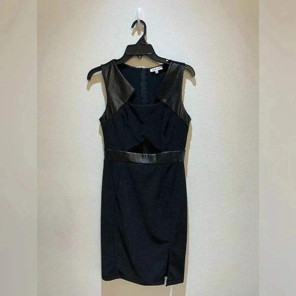 JustFab Lexie Bodycon Dress Casual Black Size L - Picture 4 of 15